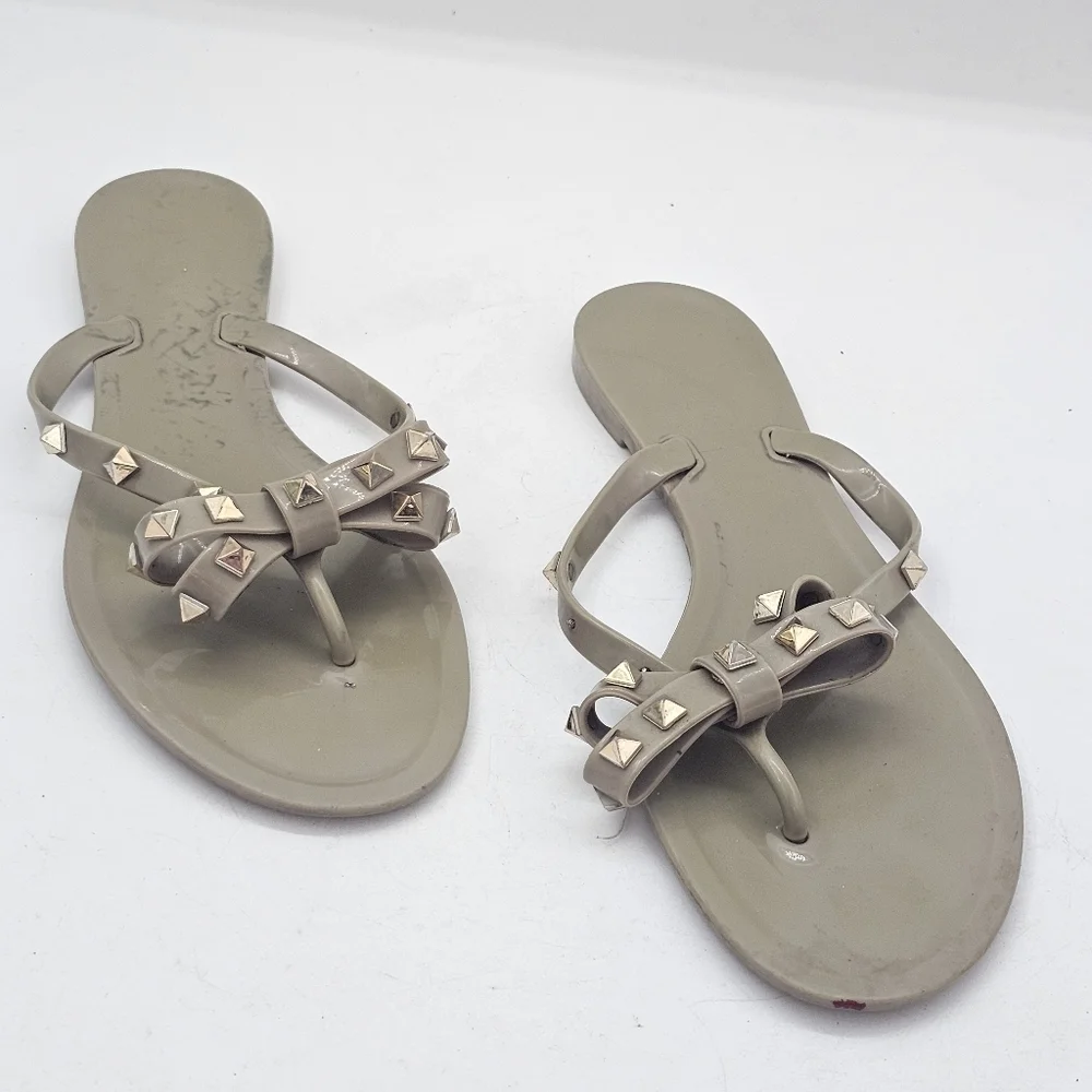 Valentino Garavani Rockstud PVC Jelly Thong Sandal Size 41 (US 10.5–11)
